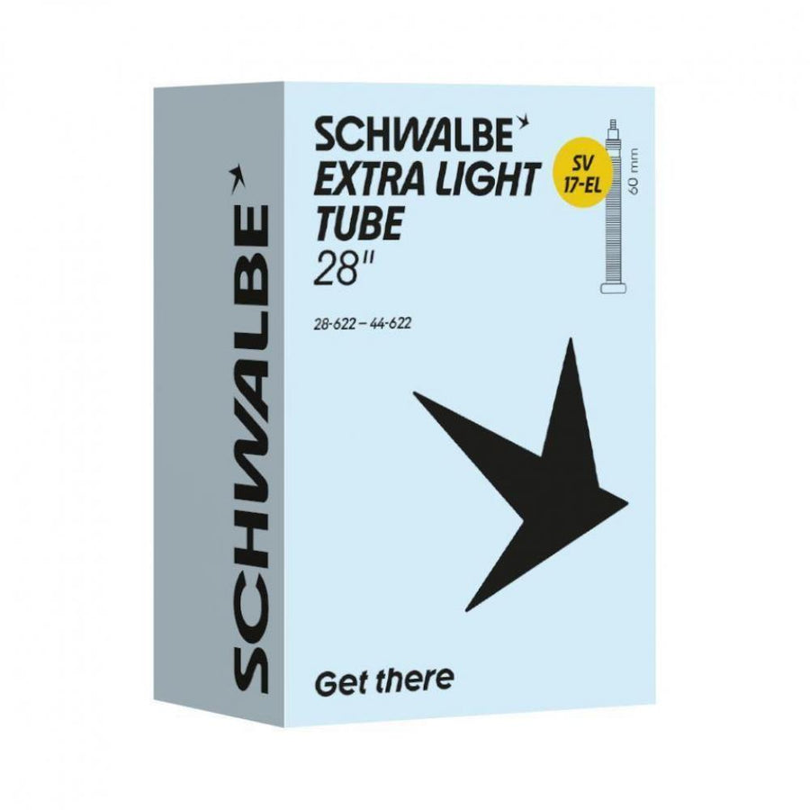 Schwalbe SV17 Extra Light Fahrradschlauch 28 Zoll (28/44-622), extraleichter und zuverlässiger Schlauch.