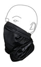CHIBA Multifunktionstuch Winter - Thermostretch, schwarz/weiß, EG