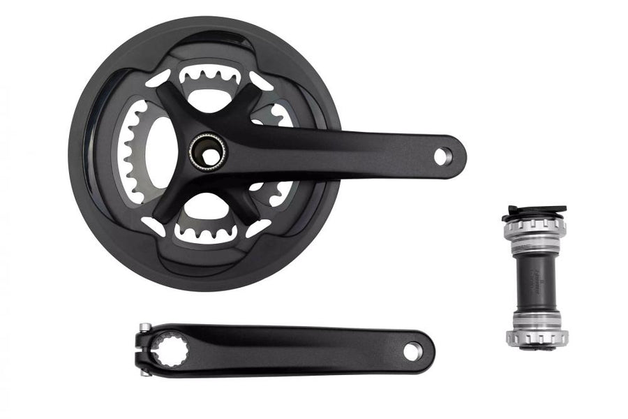 SUB-COMPACT Kurbelsatz 175mm 2x11-fach - Alloy Crankset 48/32T 110/80mm BCD mit BSA Innenlager