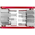 Procraft Werkzeug Mini Advanced 9 Funktionen Rot/ Silber - kompaktes Multitool für Raßahrer