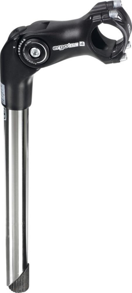 Ergotec Vorbau Octopus 2 SL 300mm/90mm Niro/Alu schwarz/silb Ø25,4mm 1 1/8" 31,8LA