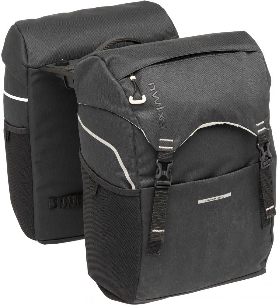 Doppelpacktasche Sports Racktime 2.0 Black 2x 16 L Black - Sportliche Gepäckträgertasche