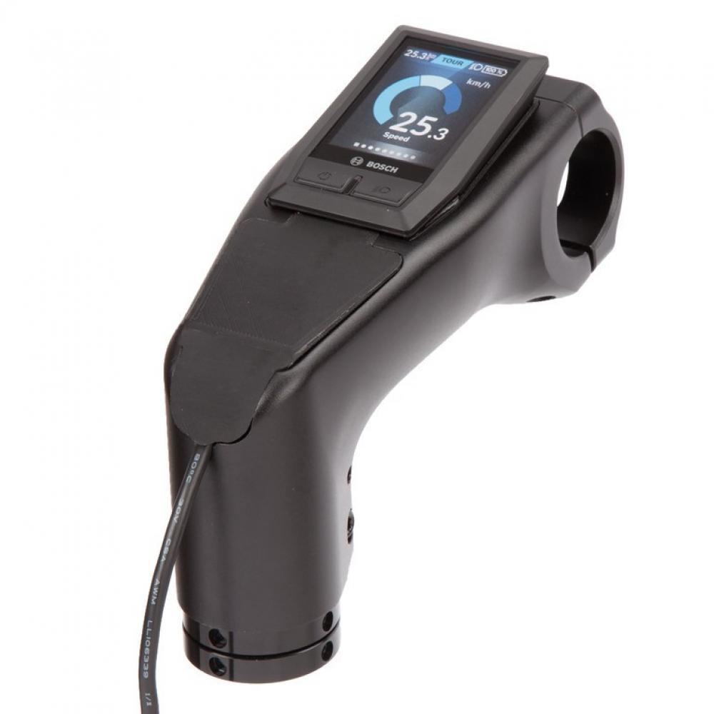 Ergotec Ahead Vorbau Integra-BK Kiox Alu schwarz mit integriertem Bosch Kiox Display für Fahrräder.
