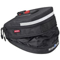 KLICKfix RIXEN KAUL Satteltasche Micro 200 Expandable schwarz, 1,5-2L, wasserdicht, Reflektor, inkl. Satteladapter.