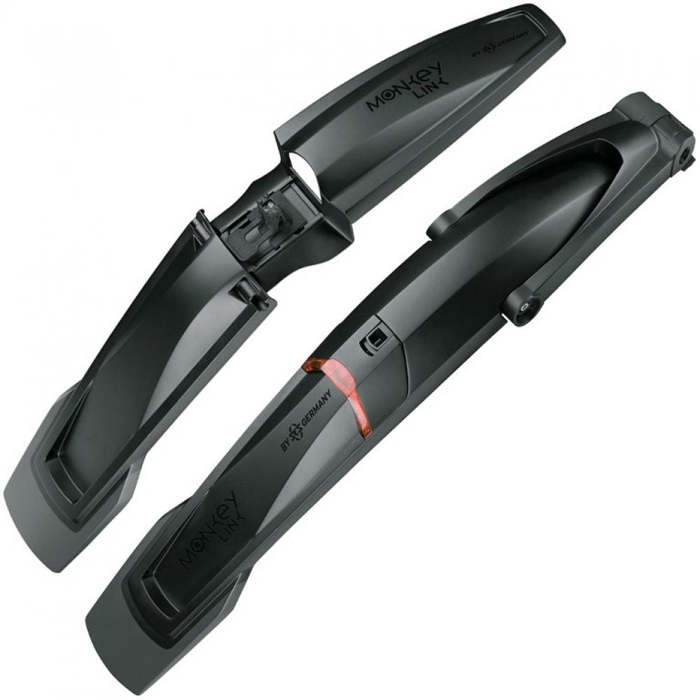 MonkeyLink MTB RECHARGE Schutzblech-Set 26-29" magnetische Befestigung, Akku-Rücklicht, bis 3" Reifen