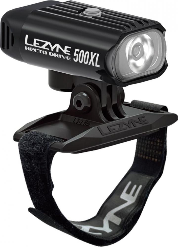 Lezyne Hecto Drive 500XL Helmlampe 500 Lumen USB wiederaufladbar 8 Leuchtmodi GoPro-kompatibel Composite Matrix schwarz