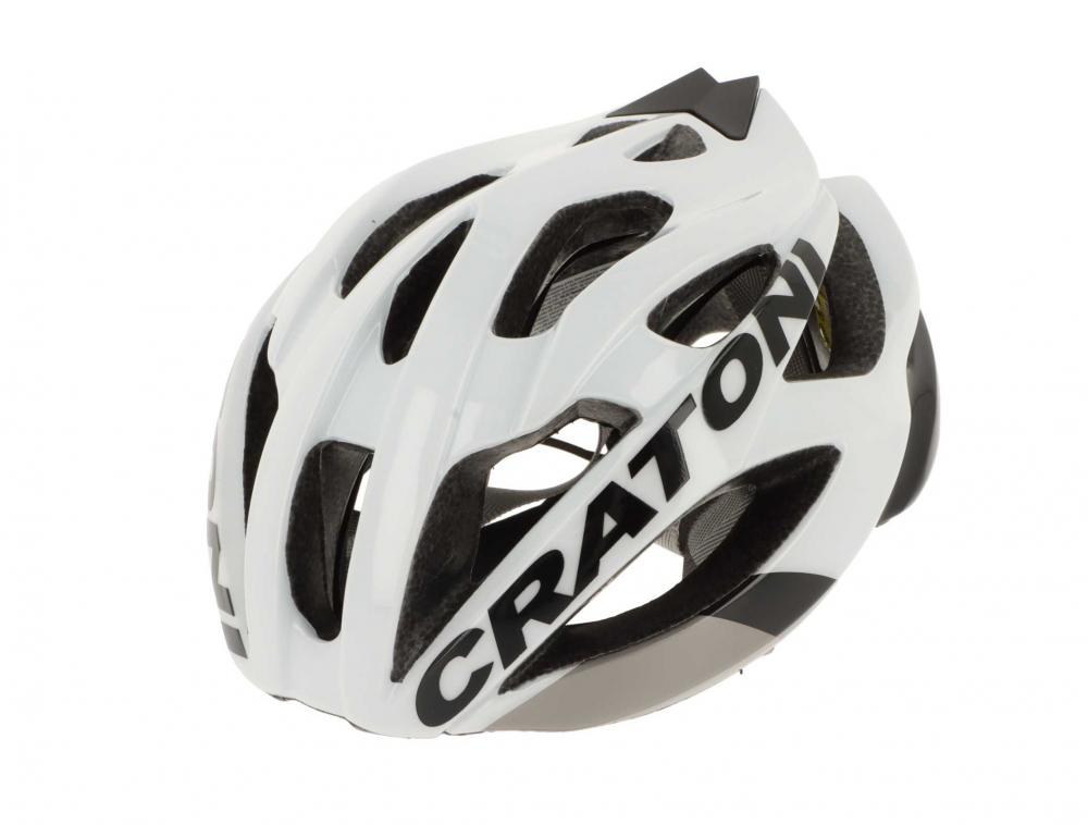 Cratoni Helm C-Bolt Road weiß schwarz glanz L/XL 59 bis 62cm