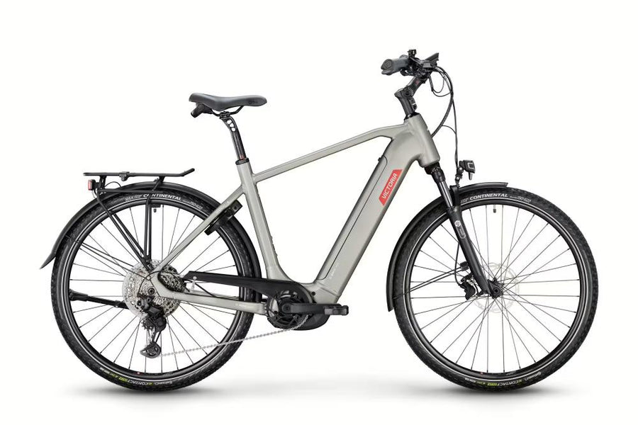 VICTORIA Elektro-Trekkingrad "Manoc 6" (#1), Diamant, 28", stardust silver matt, 1x11-Gang SHIMANO "Deore XT"/"Deore SLX", 50 cm / S