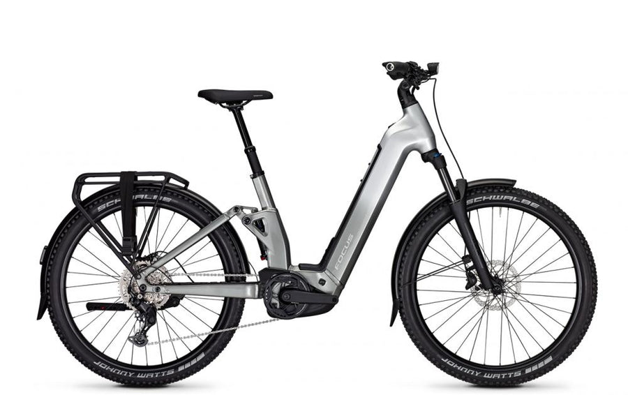 FOCUS AVENTURA² FS 6.7 E-SUV Fully - Wave XL 52 cm, Silber, 27,5 Zoll, Bosch Performance 75 Nm, 800 Wh, Shimano Cues
