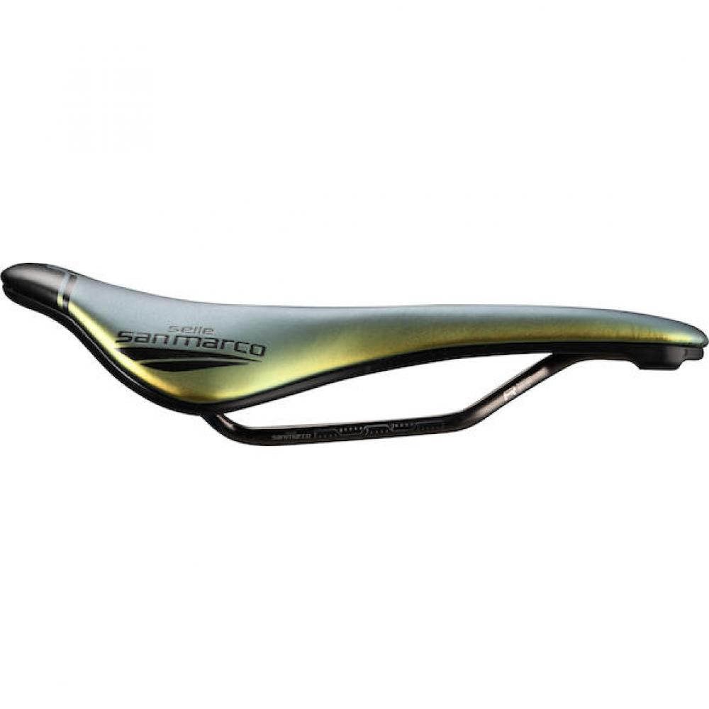 Selle San Marco Sattel Shortfit 2.0 Racing 140 x 255 mm Iridescent Gold - leistungsstark & komfortabel