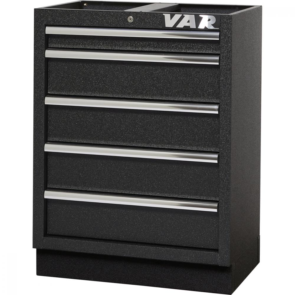 VAR Schubladenschrank MO-52604 680 x 458 Black Edition - robuster Werkstatt-Schrank mit kugelgelagerten Schubladen
