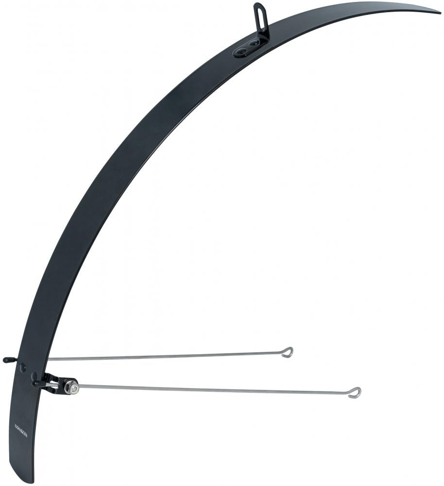 CONTEC Flat Fender Schutzblech-Set 28\" Aluminium, 42 mm breit, schwarz, extrem stabil, gradlinig und flach, inklusive Streben