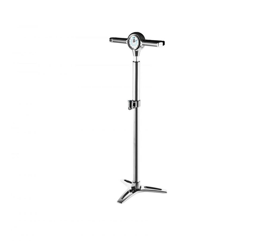 Crankbrothers Klic Standpumpe analoges Manometer silber