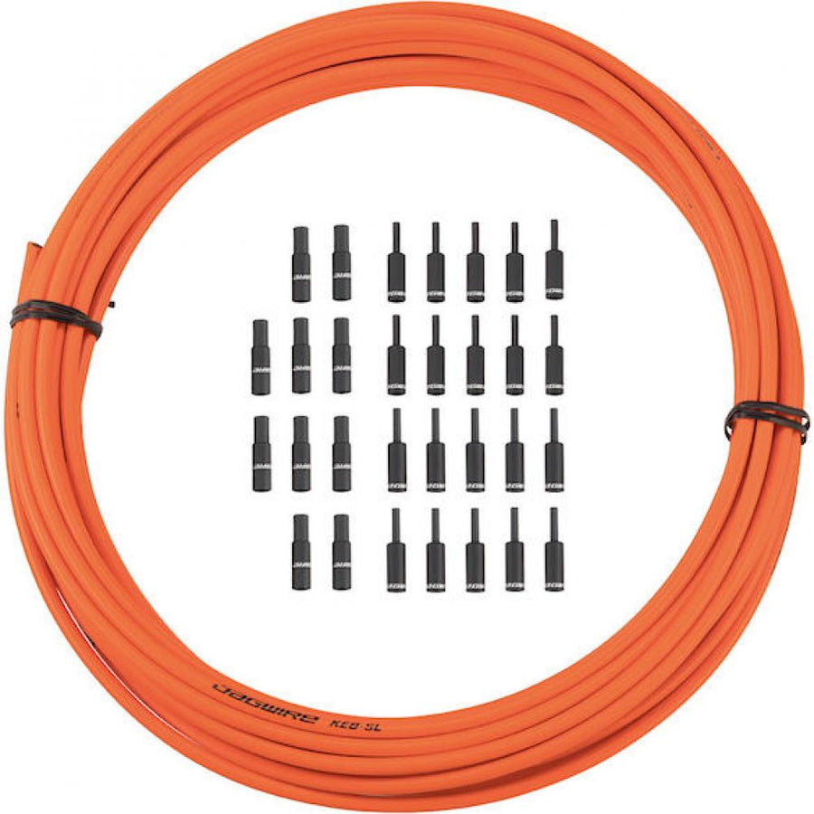 Jagwire Bremszugaußenhülle KEB-SL 5.0 mm x 10 m Orange - leichtes Performance-Upgrade