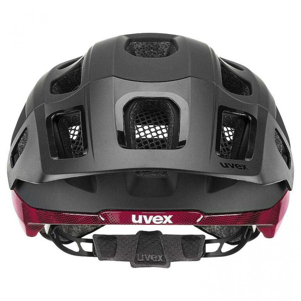 uvex React MIPS MTB-Helm black-ruby red matt 59-61 cm - MIPS, IAS 3.0, EN 1078, waschbares Polster