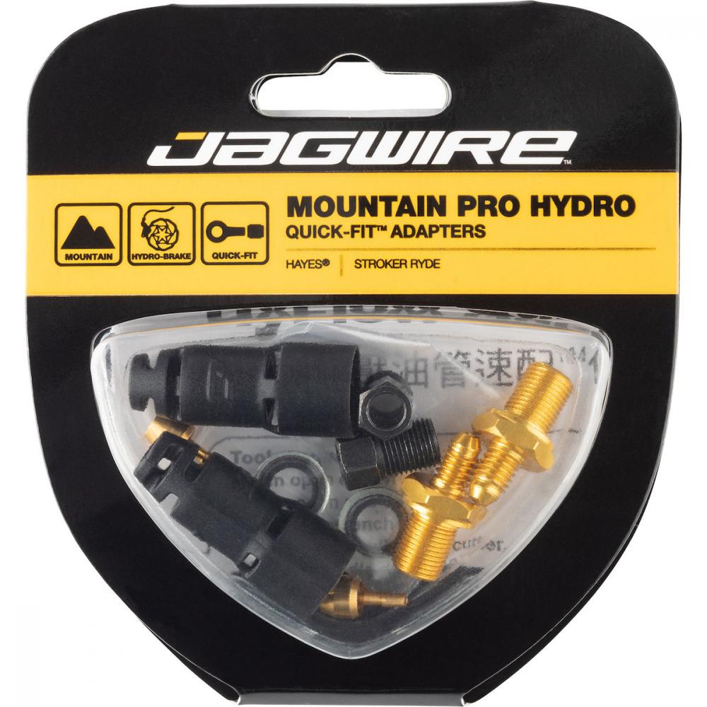 Jagwire Pro Quick-Fit Adapter für Hayes Bremsen Schwarz/Gold - Hydraulic Adapter Set