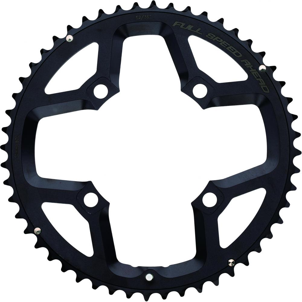 FSA Gossamer ABS Kettenblatt 110 mm x 50 T - 4-Arm Road Kettenblatt Schwarz/Silber