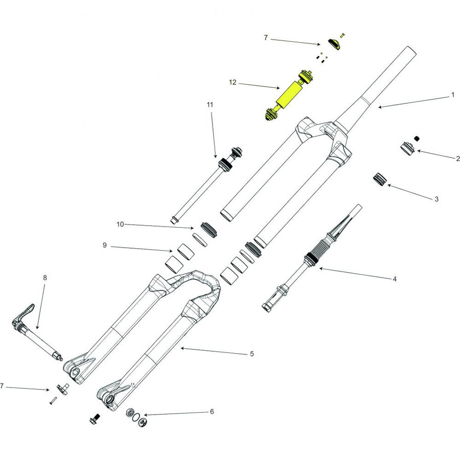 Manitou Druckstufe Kwik Toggle für 32 120/140 mm - präzise Dämpfung für deine Federgabel