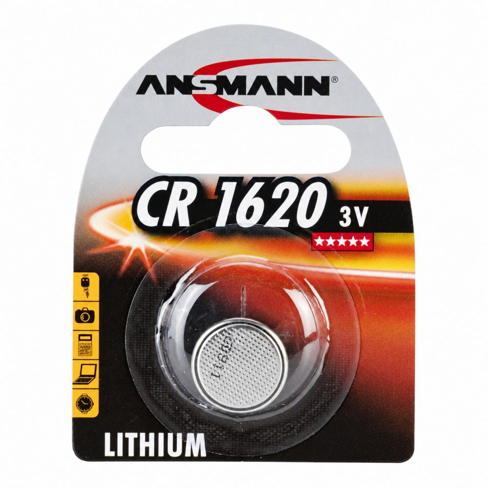 ANSMANN CR1620 Lithium-Knopfzelle 3 V 70 mAh im Einzelblister