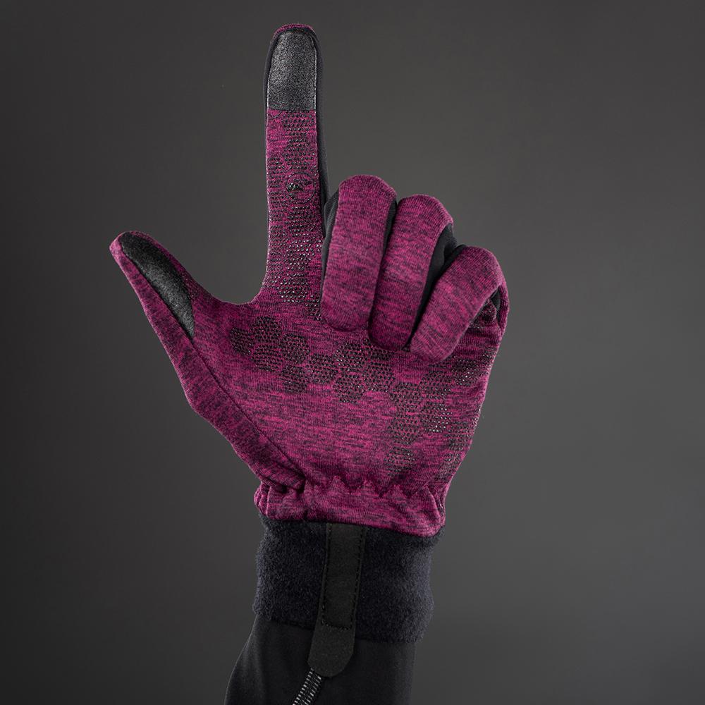 CHIBA Allround Light - Radhandschuhe, Polartec-Fleece, Touchfunktion, violett, Gr. L