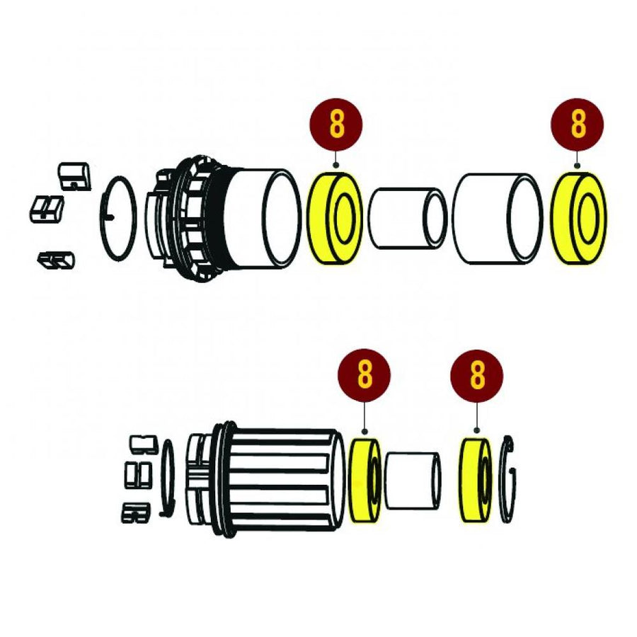 SUNringle Kugellager für SRC, SRX und SRC Comp 6902 - präziser Lauf für moderne Ausführung Laufräder