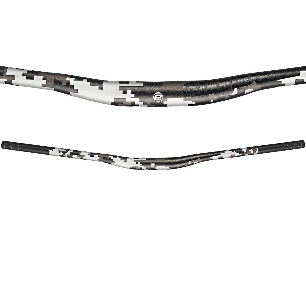 Ergotec Riser Bar 50 Pixel Edition MTB-Lenker (800mm, AL 7050) mit digitalem Camouflage-Muster.