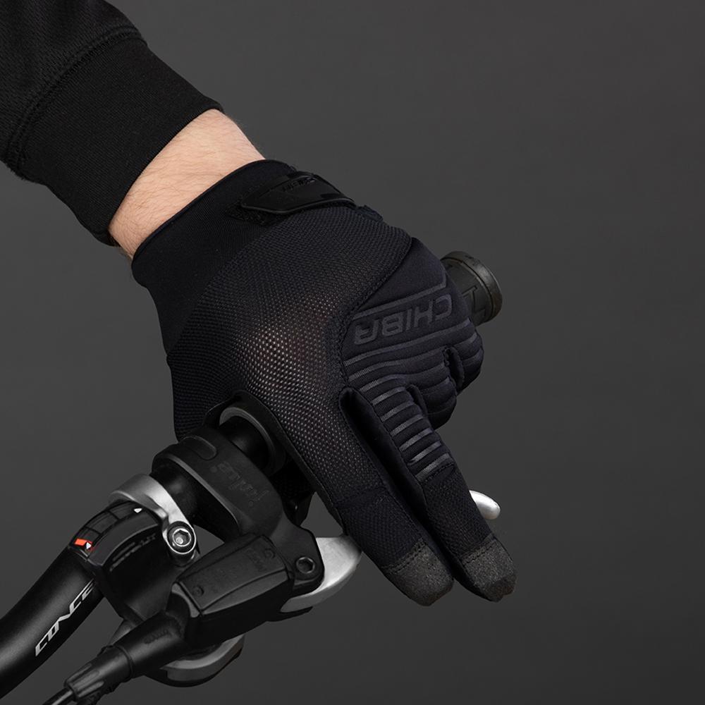 CHIBA Blade - Radhandschuhe schwarz/schwarz, XXL, atmungsaktiv mit Touchfunktion