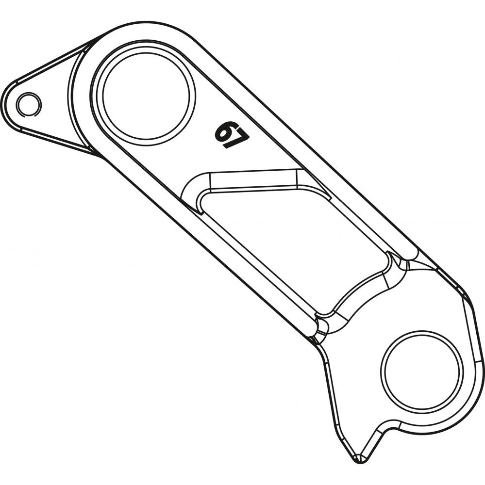 Schaltauge Dh-067 Shimano Direct Mount Rd Ab Modelljahr 2021, Kompatibel Mit Merida Scultura Endurance Cf3, Reacto Cf3 Iv, Reacto Cf5 Iv, Schwarz