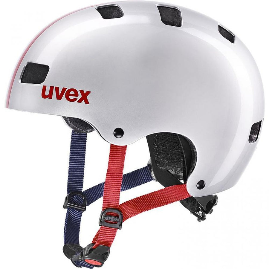 uvex Kid 3 Kinder Fahrradhelm, Race Silver, 51-55 cm, robuste Hardshell-Konstruktion, 10 Belüftungsöffnungen, IAS-Größenanpassung, Monomatic-Verschluss, herausnehmbares und waschbares Innenfutter, hoher Tragekomfort, für Kinder auf dem Rad oder Skateboard