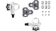 LOOK Rennrad Klickpedal Kéo 2 Max white, Composite Körper, Chromoly-Plus Achse, Edelstahl Kontaktfläche, einstellbare Auslösetension 8/12 Nm, inkl. graue Kéo Grip Cleats