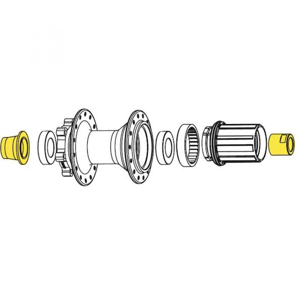 SUNringle Endkappen HR für SRC, SRC Comp, SRX 142 mm/XD Schwarz - präzises Umrüst-Kit