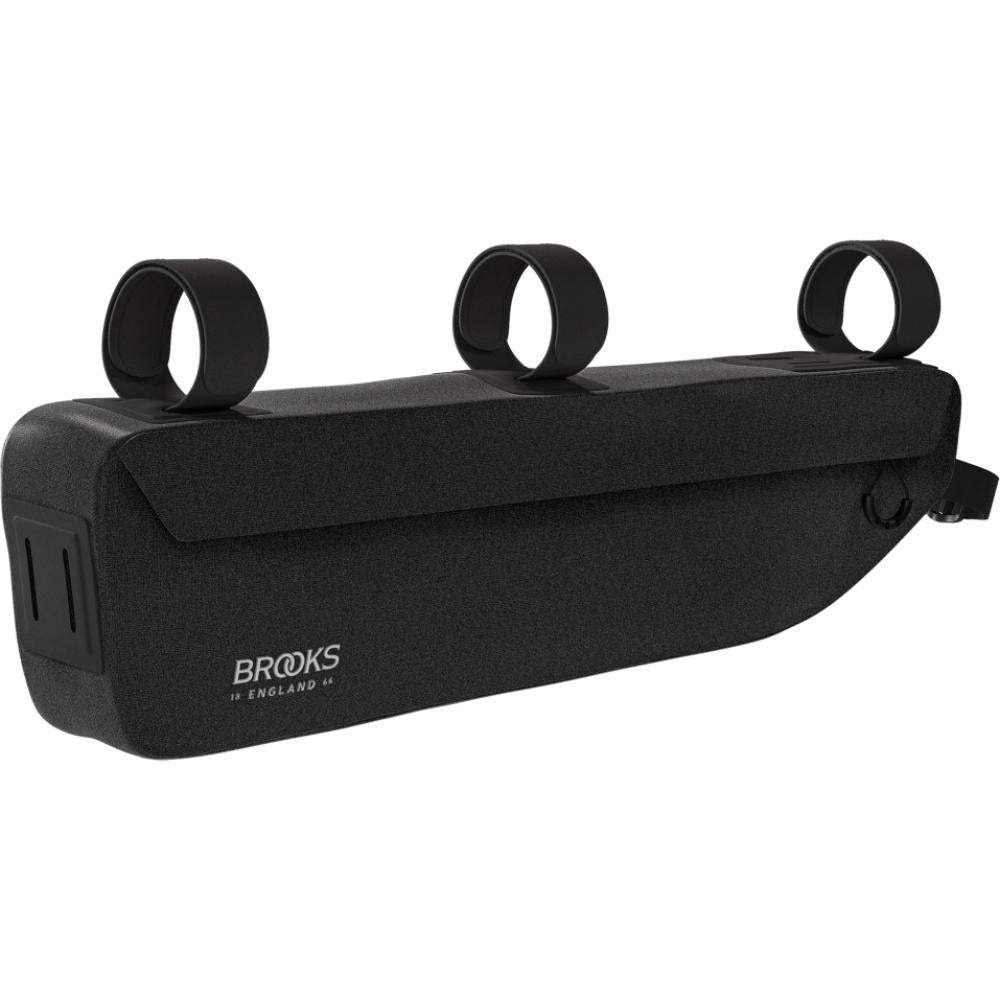 BROOKS Scape Frame Bag Large Black - wasserdichte Rahmentasche 3,5 Liter aus 600D Polyester mit Hypalon-Details - 200 g leicht, 500x60x120 mm