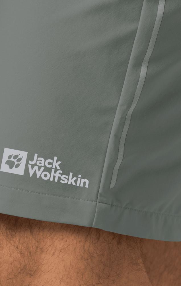 Jack Wolfskin Tourer Shorts M Synthetic Fiber Shorts Gecko Green Grey Größe 50