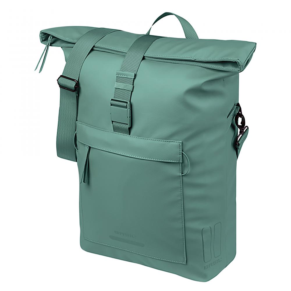 Basil Brooklyn MIK Schultertasche 17L - Wasserdichte Fahrradtasche aus recyceltem PET mit Laptopfach 16 Zoll