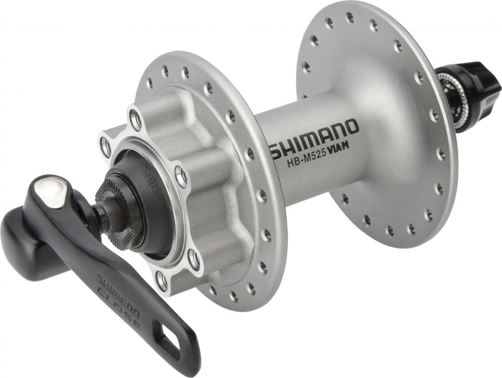 SHIMANO Vorderradnabe HB-M525 6-Loch Schnellspanner Vorderradnabe - für Scheibenbremsen 36 Loch