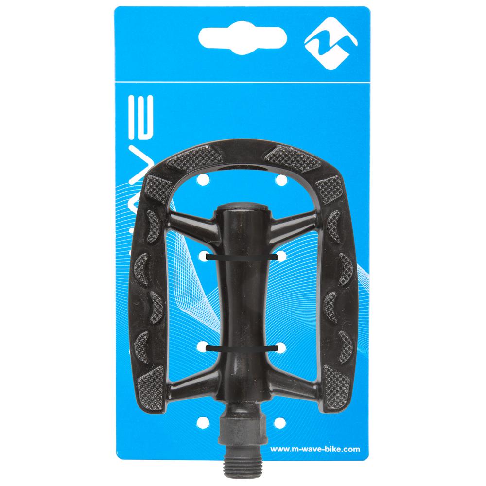 Steady-a7 Pedale 1 Paar Schwarz - Aluminiumkörper, Boron-achse 9/16", 386 G, Gedichtete Kugellager, Trittfläche 97x81 Mm Konkav, Antirutschauflage, Reflektoren, Stvzo Zugelassen