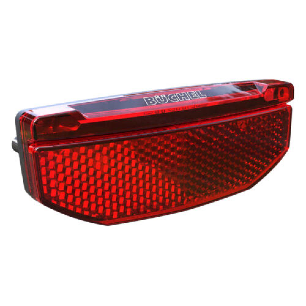 Büchel EDGE COB E-Bike Rücklicht LED 6-40V mit StopTech Bremslicht, Gepäckträgermontage 50/80mm, StVZO zugelassen, kompakt leicht