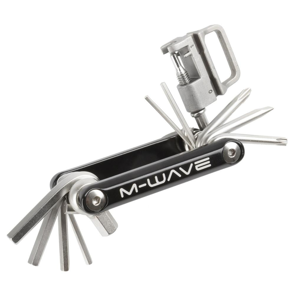 M-WAVE Mini 15 Multitool - Kompaktes Fahrrad-Multitool mit 15 Funktionen