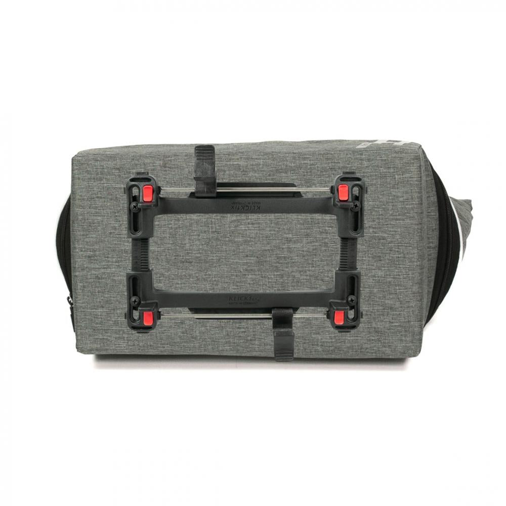 Haberland Gepäckträgeraufsatztasche Lena grau - flexible UniKlip 2 Transportlösung