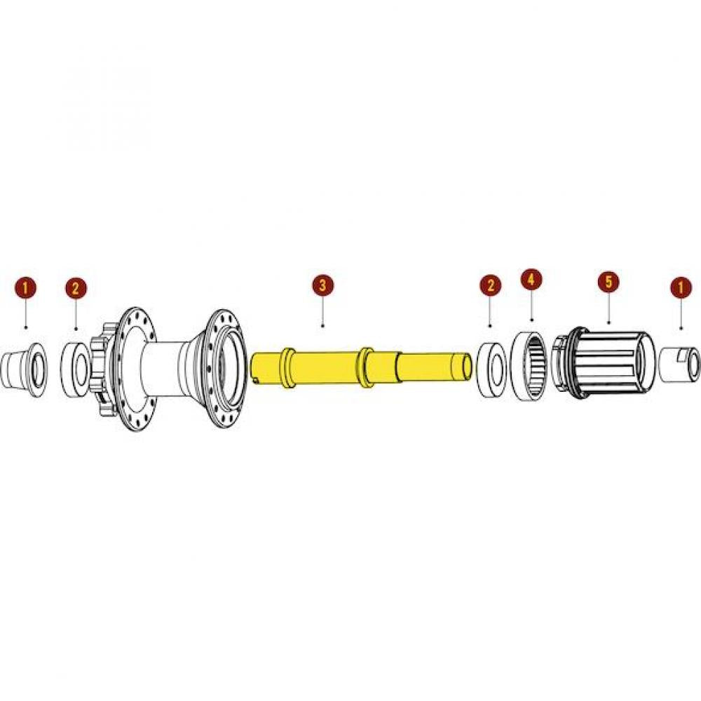 SUNringle Achse HR für SRC, SRC Comp & SRX 148 mm - präziser Ersatz für Steckachssysteme
