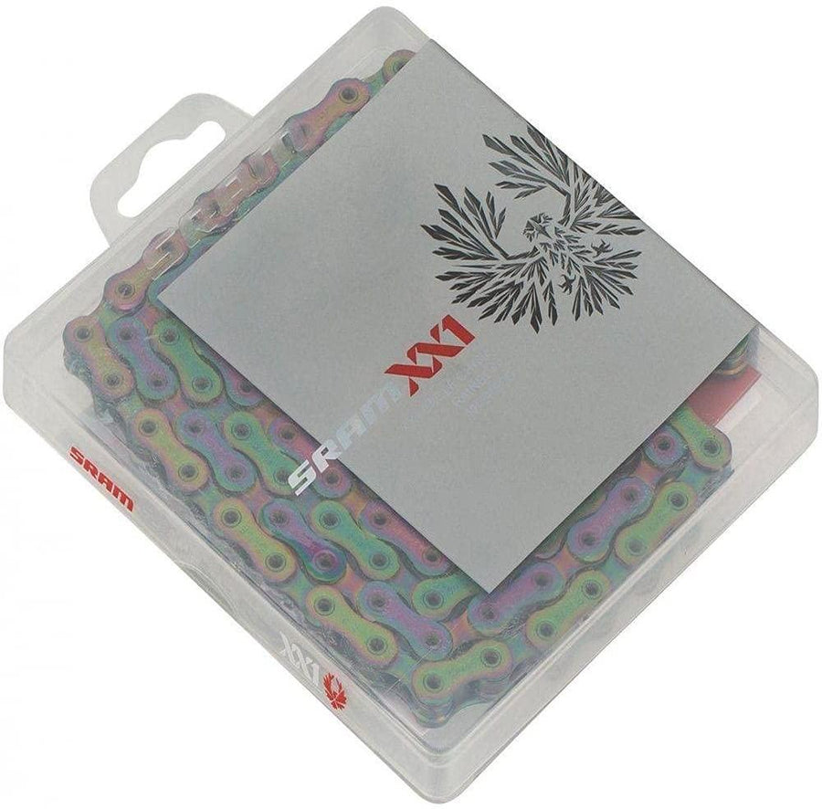 SRAM Kette XX1 Eagle Hollow Pin rainbow - 12-fach, 126 Glieder, inkl. PowerLock
