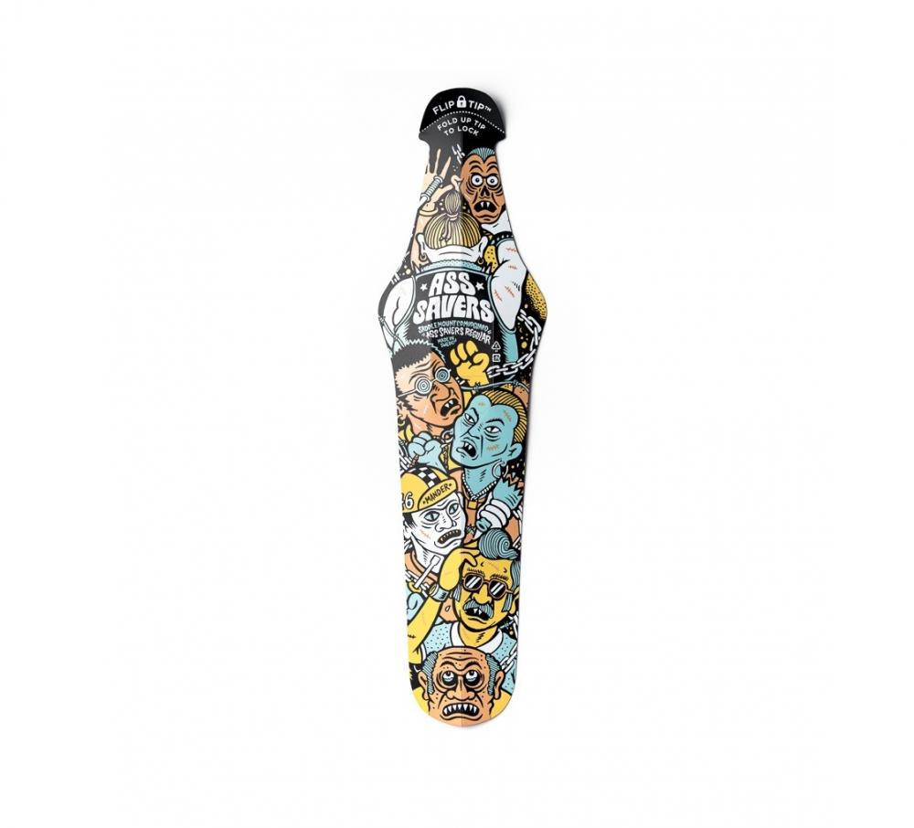 Asr-1 Regular Spritzschutz Hr Monster Mayhem Faltbar, Werkzeugfrei Montierbar, Für 2335 Mm Reifen, Wasserfest, Stylisches Design