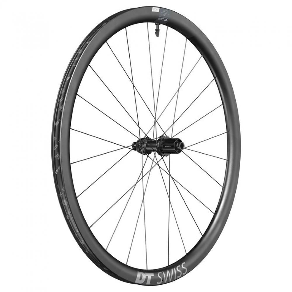DT Swiss Laufrad CRC 1400 Spline Disc 622 x 22 mm Schwarz - leichtes Carbon-Performance-Laufrad