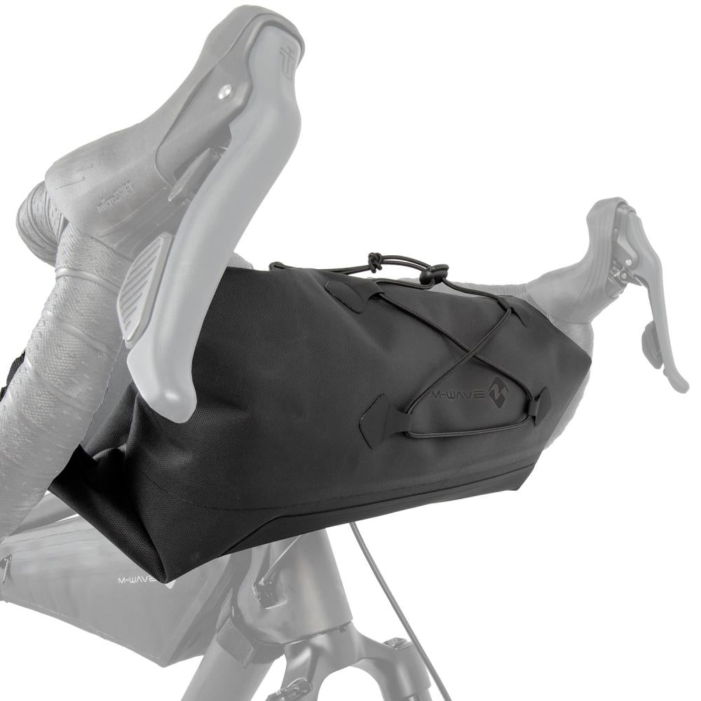 M-WAVE Rough Ride II Front L Lenkertasche - Robuste, wasserdichte 12 Liter Fahrradtasche für den Lenker