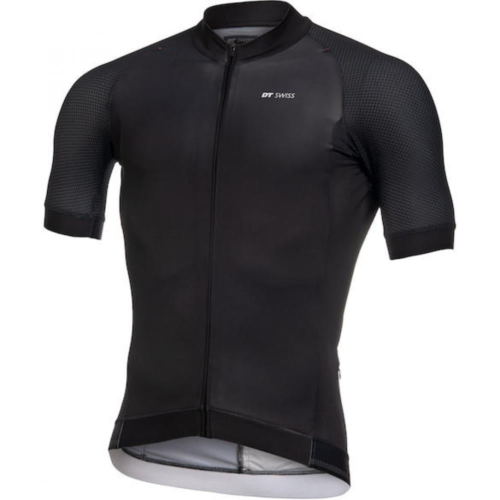 DT Swiss Trikot New Road schwarz XL Schwarz - atmungsaktives Radtrikot für lange Touren