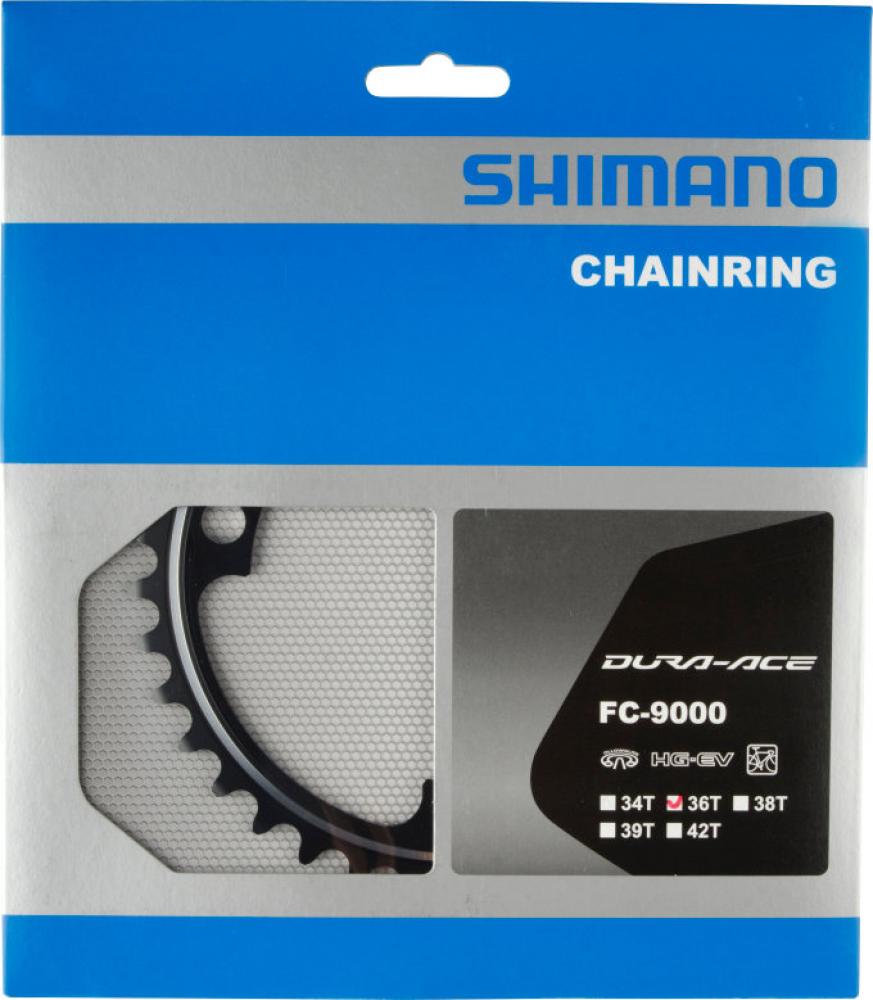 SHIMANO Kettenblatt DURA-ACE FC-9000 36 Zähne schwarz - präzise Schaltperformance im Antrieb