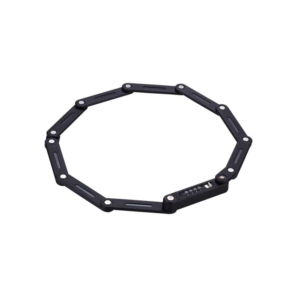 BBB Cycling Schloss CodeFold 5mm x 975mm schwarz, kompaktes Faltschloss mit Zahlencode zur Fahrradsicherung.