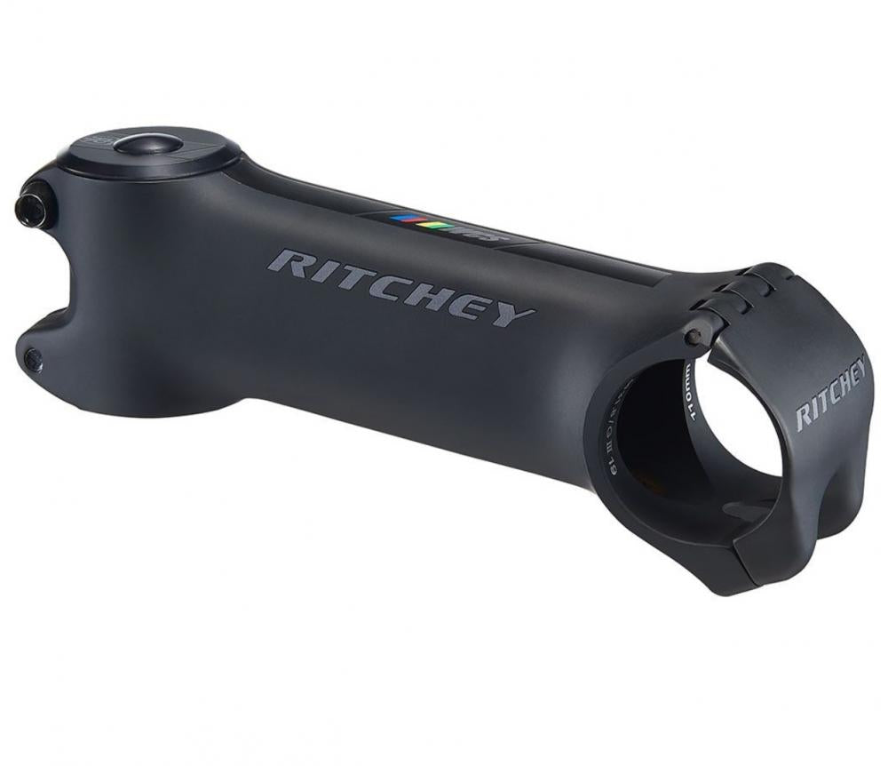 Ritchey WCS Chicane B2 Vorbau 31,8 mm, 130 mm Länge, -10° Winkel, aerodynamisches Design, 2014 Aluminium, inklusive Ahead-Kappe, Farbe Blatte Black