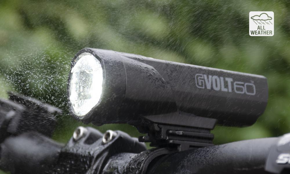 CATEYE Frontlicht GVolt 60 - HL-EL550GN 60 - starkes, USB-aufladbares Fahrradlicht