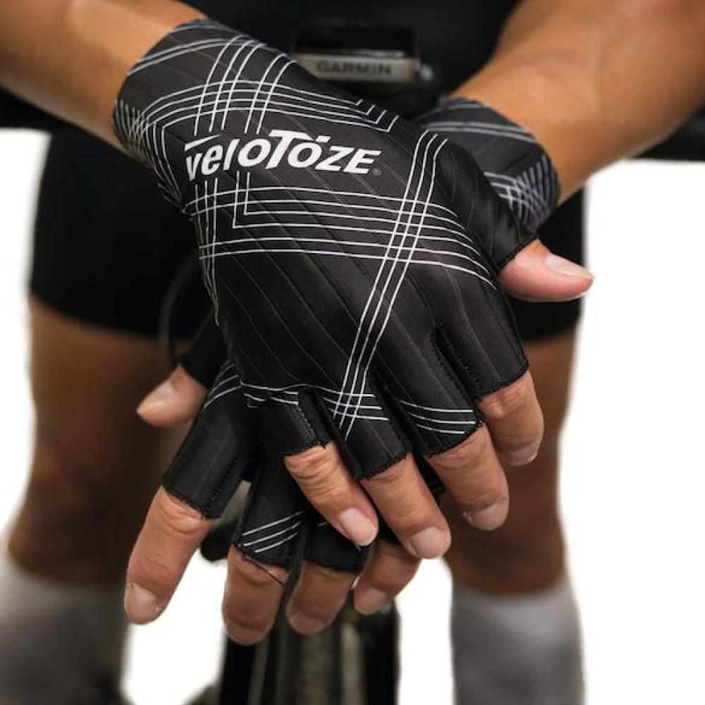 VeloToze Handschuhe Aero schwarz L Schwarz - aerodynamische Radhandschuhe der aktuellen Generation